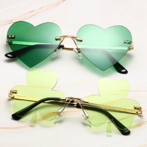 2pairs Heart Design Sunglasses